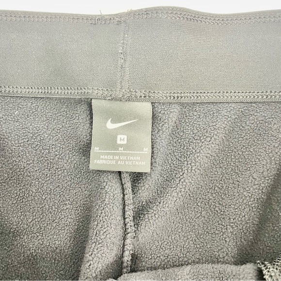 Nike Active Wide Leg Fleece Lined Drawstring Athletic Black Pant size medium - Picture 9 of 13